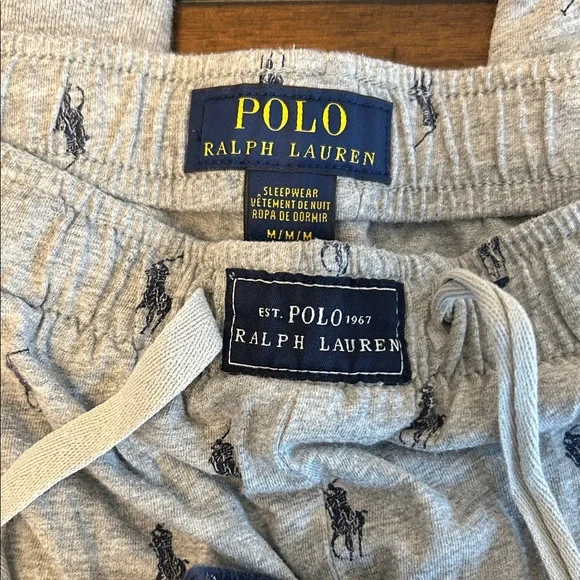 Polo Ralph Lauren Men’s Lounge Pants Set of 2 Navy & Gray Pony Logo Size M - Picture 2 of 10